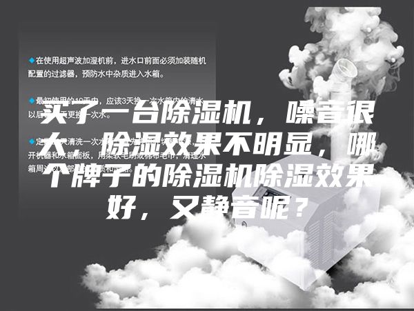 買了一臺除濕機，噪音很大，除濕效果不明顯，哪個牌子的除濕機除濕效果好，又靜音呢？